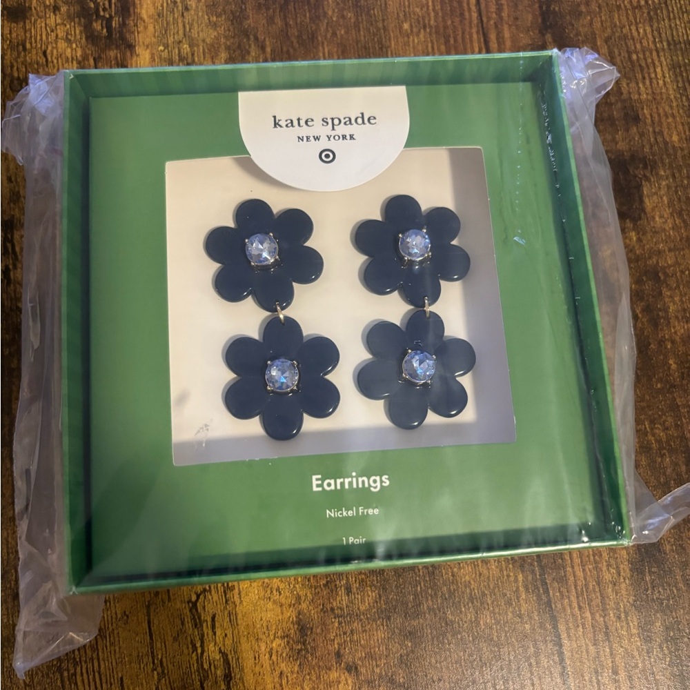 Kate Spade Blue Flower Earrings